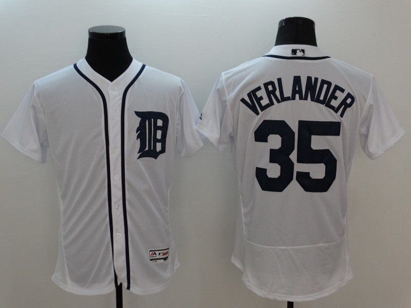 Majestic MLB Detroit Tigers #35 Verlander Elite White Jersey