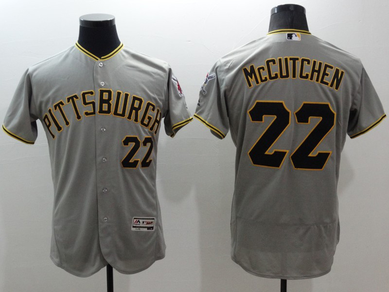 Majestic MLB Pittsburgh Pirates #22 McCutchen Elite Grey Jersey