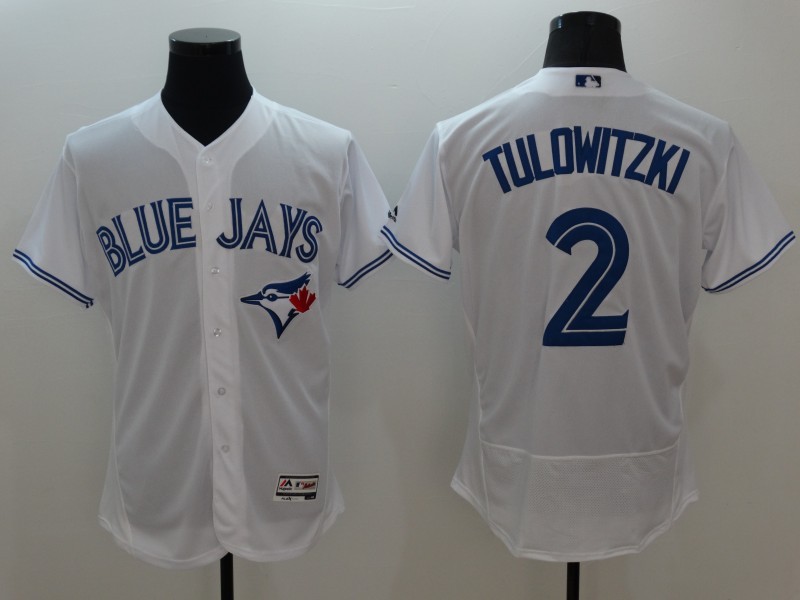 Majestic MLB Toronto Blue Jays #2 Tulowitzki Elite White Jersey