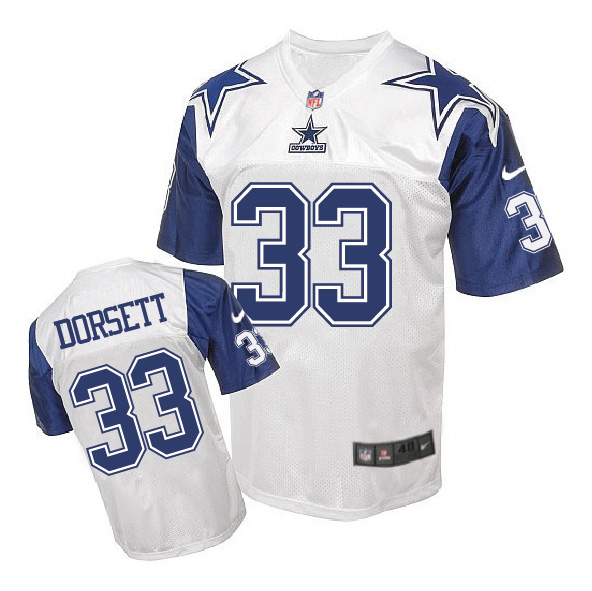 Nike NFL Dallas Cowboys #33 Dorsett White Throwback Jersey