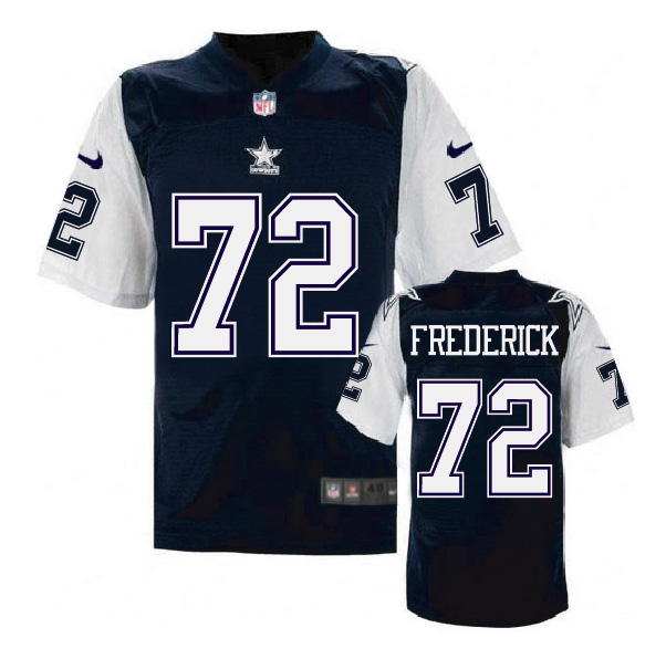 Nike NFL Dallas Cowboys #72 Frederick Blue Throwback Jersey