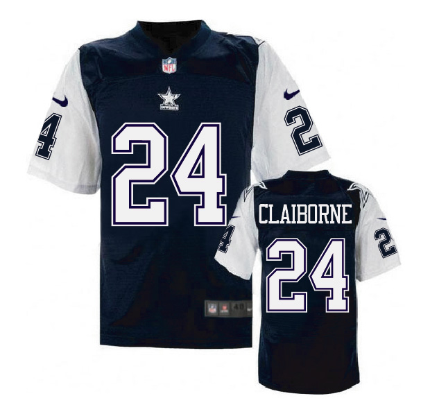 Nike NFL Dallas Cowboys #24 Claiborne Blue Throwback Jersey