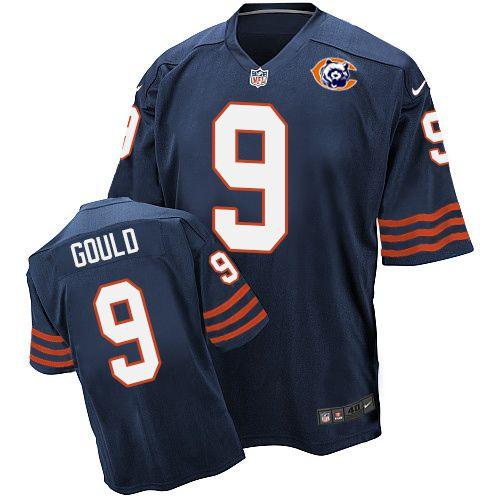 NFL Nike Chicago Bears Throwback #9 Gould Blue Jersey