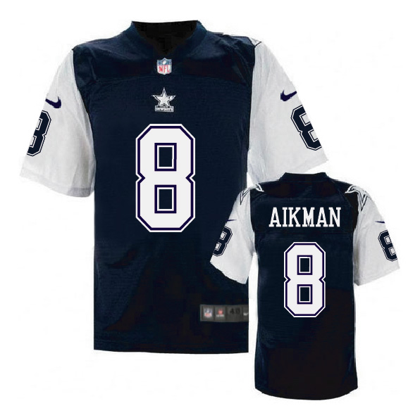 Nike NFL Dallas Cowboys #8 Aikman Blue Throwback Jersey