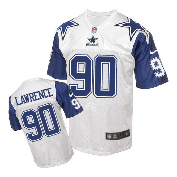 Nike NFL Dallas Cowboys #90 Lawrence White Throwback Jersey