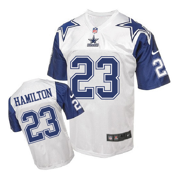 Nike NFL Dallas Cowboys #23 Hamilton White Throwback Jersey