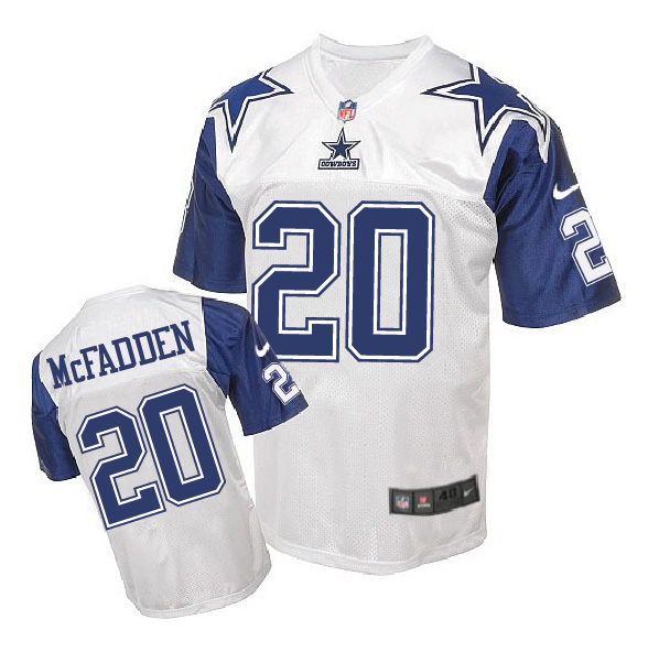 Nike NFL Dallas Cowboys #20 McFadden White Throwback Jersey