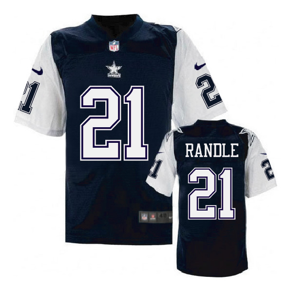 Nike NFL Dallas Cowboys #21 Randle Blue Throwback Jersey