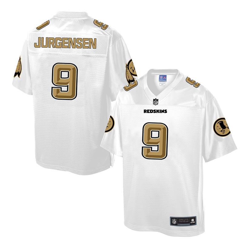 Mens NFL Washington Redskins #8 Jurgensen White Gold Collection Jersey