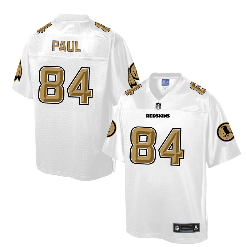 Mens NFL Washington Redskins #84 Paul White Gold Collection Jersey