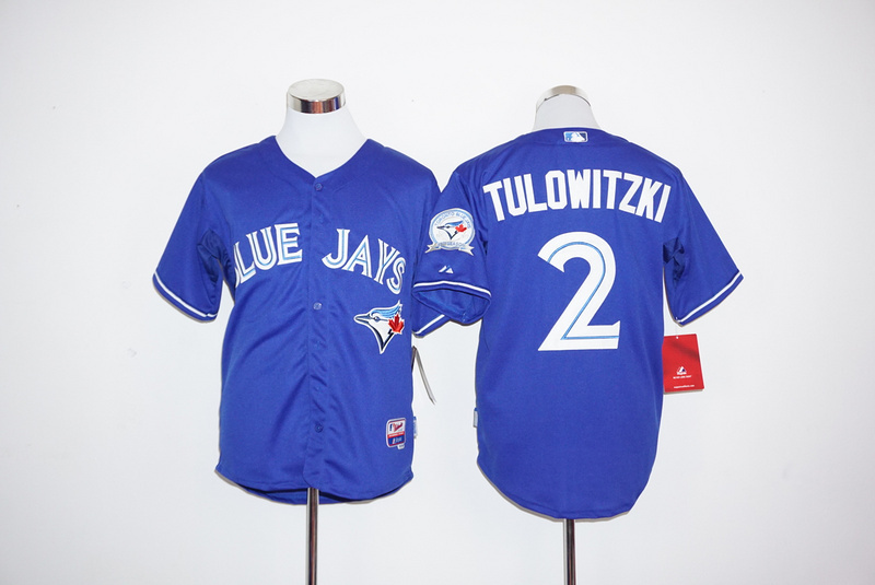 MLB Toronto Blue Jays #2 Tulowitzki Blue Jersey 40th Patch