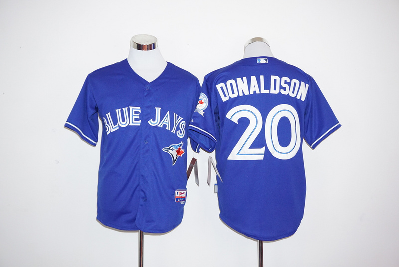 MLB Toronto Blue Jays #20 Donaldson Blue Jersey 40th Patch