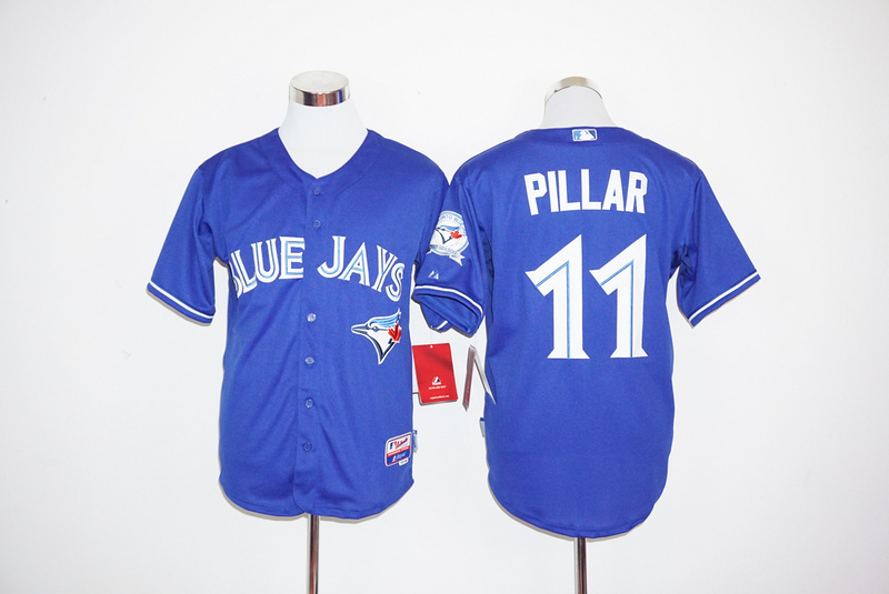 MLB Toronto Blue Jays #11 Pillar Blue Jersey 40th Patch