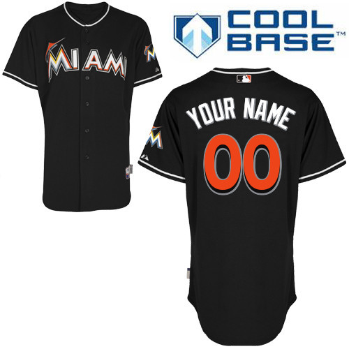 MLB Miami Marlins Personalized Black Jersey