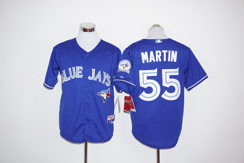 MLB Toronto Blue Jays #55 Martin Blue Jersey 40th Patch