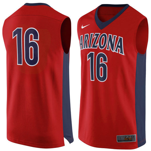 NCAA #16 Arizona Wildcats Nike Replica Jersey - Red 