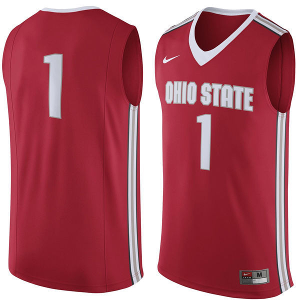 NCAA Ohio State Buckeyes #1 Nike Replica Jersey - Scarlet 