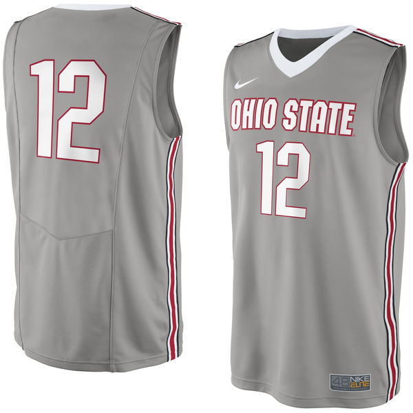 NCAA Ohio State Buckeyes Nike No. 12 Replica Master Jersey - Gray