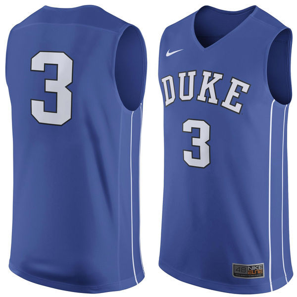 NCAA Duke Blue Devils #3 Nike Replica Jersey - Royal