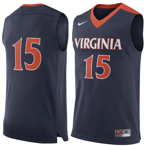 NCAA Virginia Cavaliers #15 Basketball Jersey Navy 
