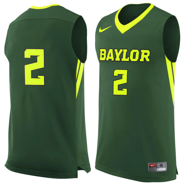 NCAA Baylor Bears #2 Nike Replica Jersey - Green