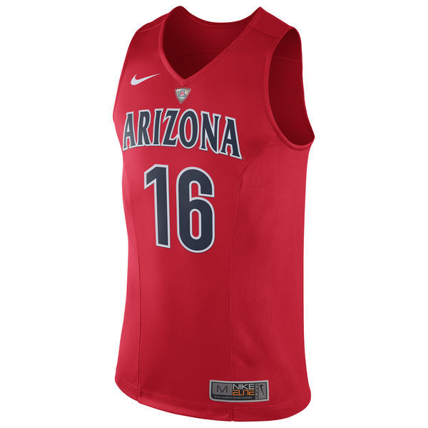NCAA Arizona Wildcats #16 Nike Hyper Performance Basketball Jersey Red 