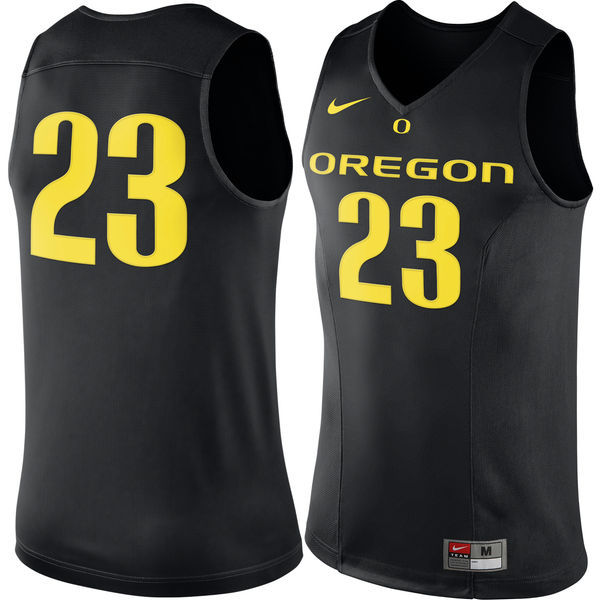 NCAA #23 Oregon Ducks Nike Basketball Jersey - Black
