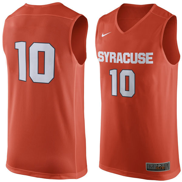 NCAA Syracuse #10 Orange Nike Basketball Jersey Orange 