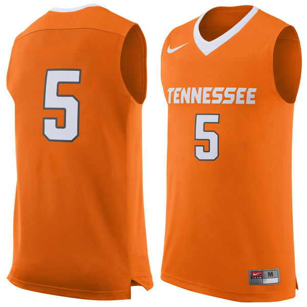 NCAA Tennessee Volunteers #5 Nike Basketball Jersey Orange 