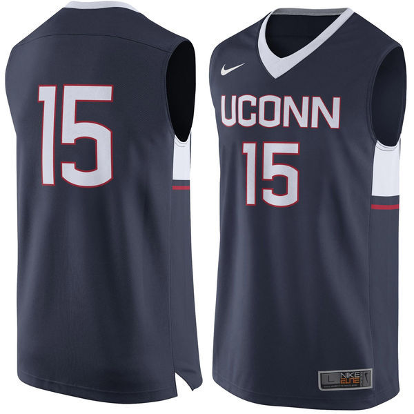 NCAA UConn Huskies #15 Nike Basketball Jersey Navy 