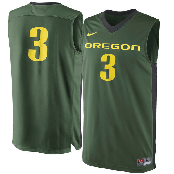 NCAA Oregon Ducks Nike No. 3 Replica Master Jersey Green 