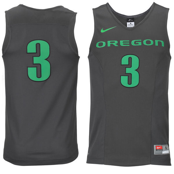 NCAA No. 3 Oregon Ducks Nike Basketball Jersey - Anthracite