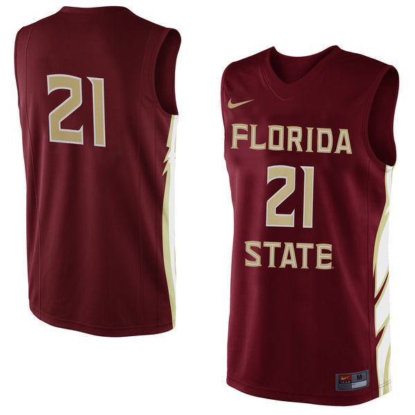 NCAA Florida State Seminoles Nike No. 21 Replica Master Jersey - Garnet
