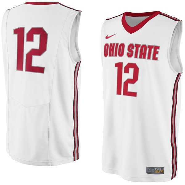 NCAA Ohio State Buckeyes Nike No. 12 Replica Master Jersey - White 