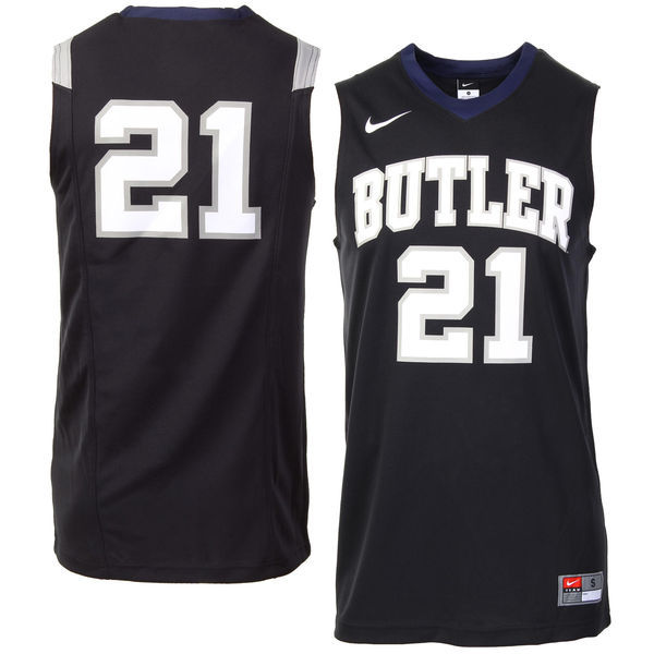 NCAA Butler Bulldogs #21 Nike Replica Master Jersey - Black