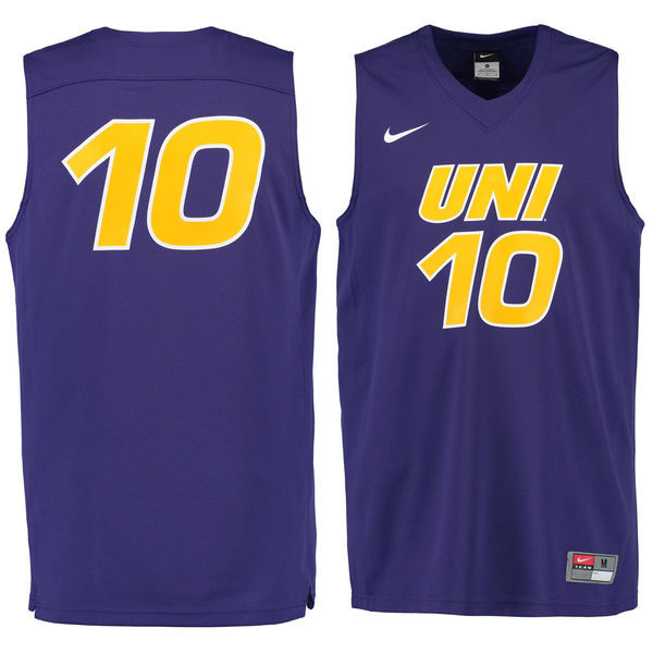 NCAA Northern Iowa Panthers #10 Nike Replica Master Jersey - Purple