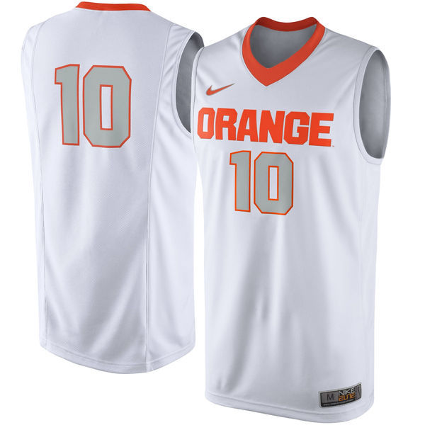 NCAA Syracuse Orange Nike No. 10 Replica Master Jersey White 