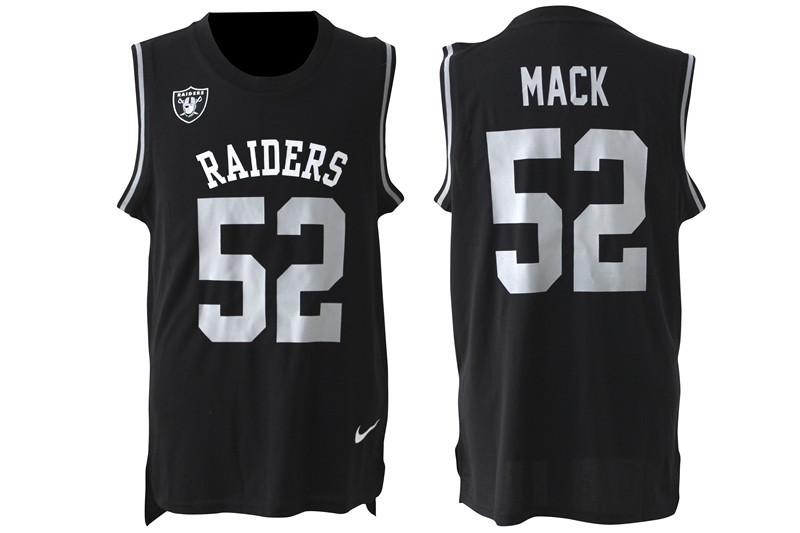 NFL Oakland Raiders #52 Mack Black Name Number Limited Tank Top Jersey