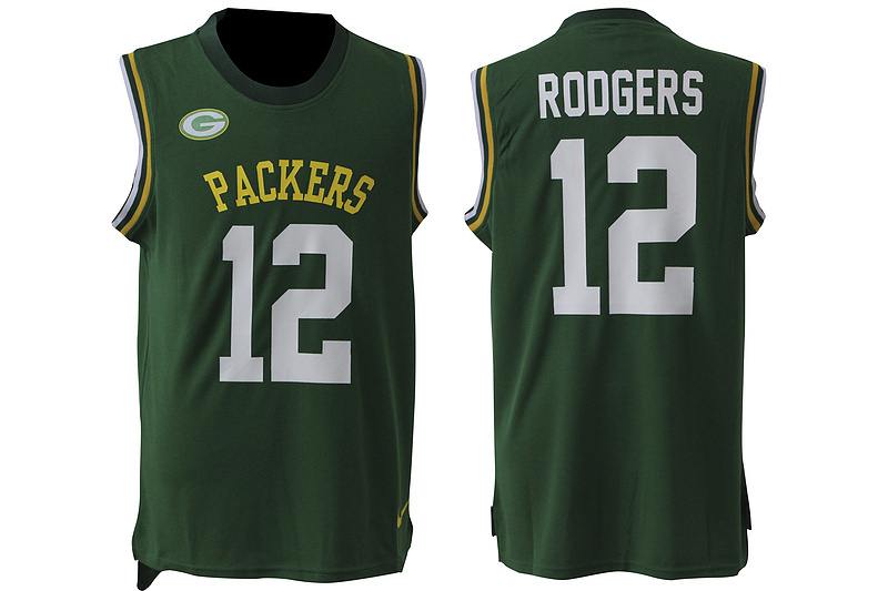 NFL Green Bay Packers #12 Rodgers Green Limited Tank Top Jersey