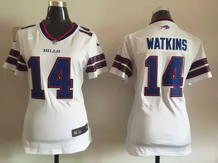 Women Nike Buffalo Bills #14 Watkins White Jersey