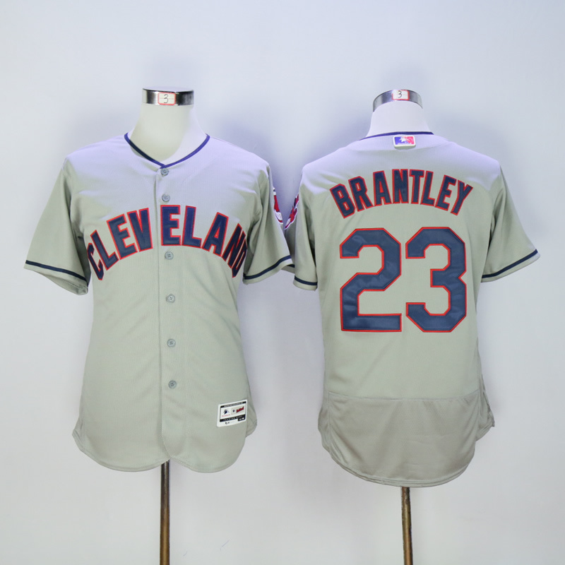 MLB Cleveland Indians #23 Brantley Grey Jersey