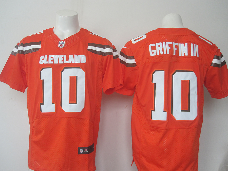 Nike NFL Cleveland Browns #10 Griffin III Orange Elite Jersey