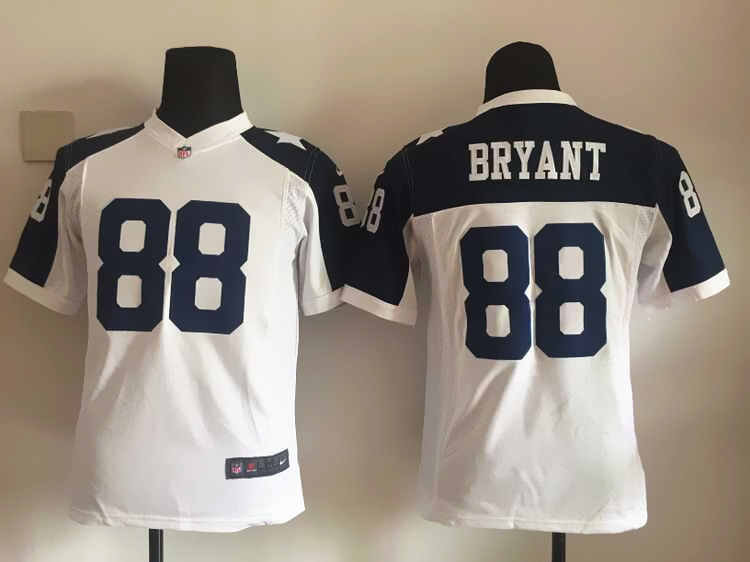 Kids Nike Dallas Cowboys #88 Bryant Thanksgiving White Jersey