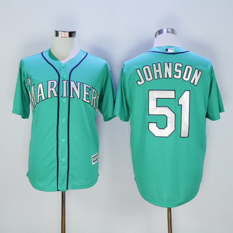 MLB Seattle Mariners #51 Johnson L.Green Majestic Jersey