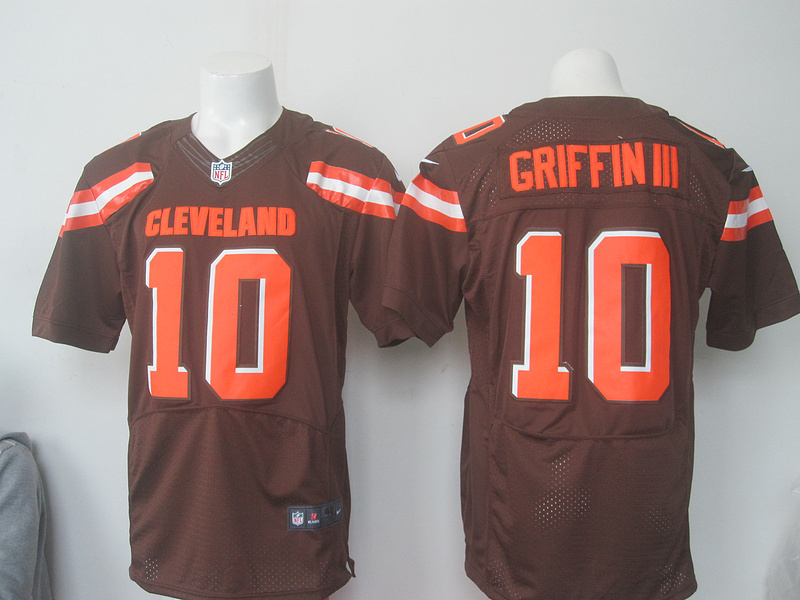 Nike NFL Cleveland Browns #10 Griffin III Brown Elite Jersey