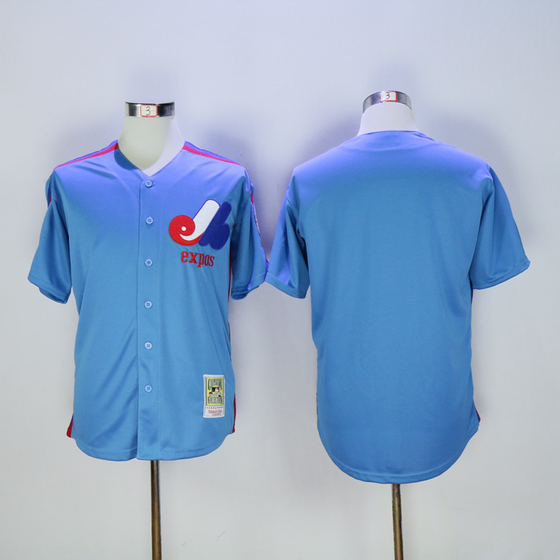 MLB Montreal Expos Blank Blue Throwback Jersey