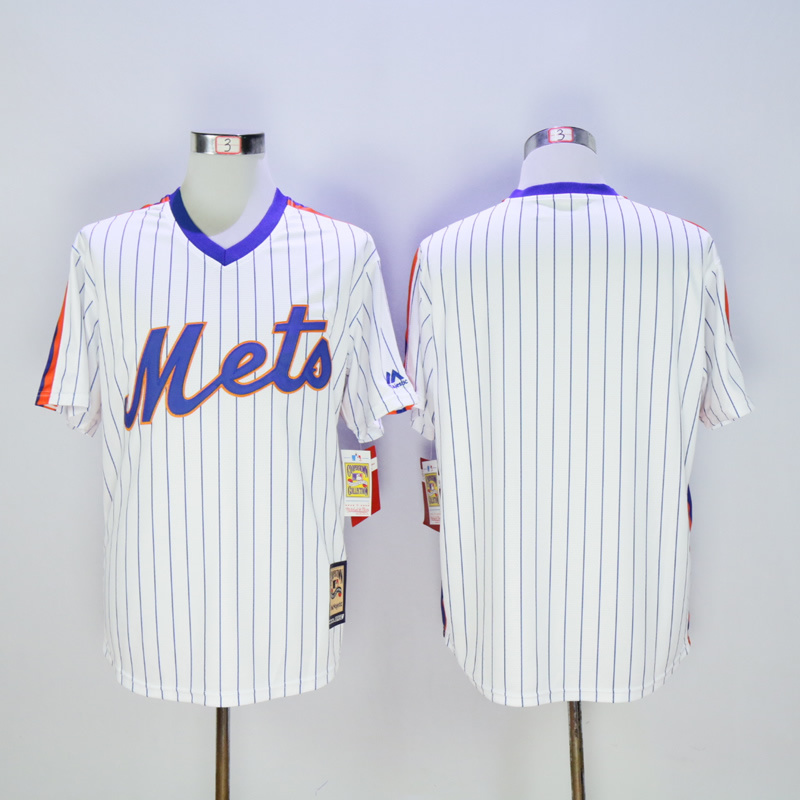 MLB New York Mets Blank White Pullover Throwback Jersey