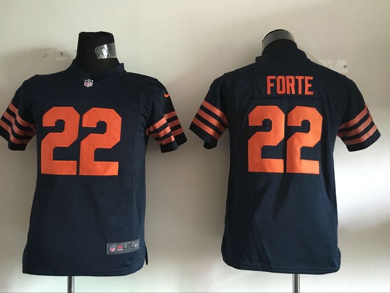 Kids Nike Chicago Bears #22 Forte D.Blue Jersey Orange Number