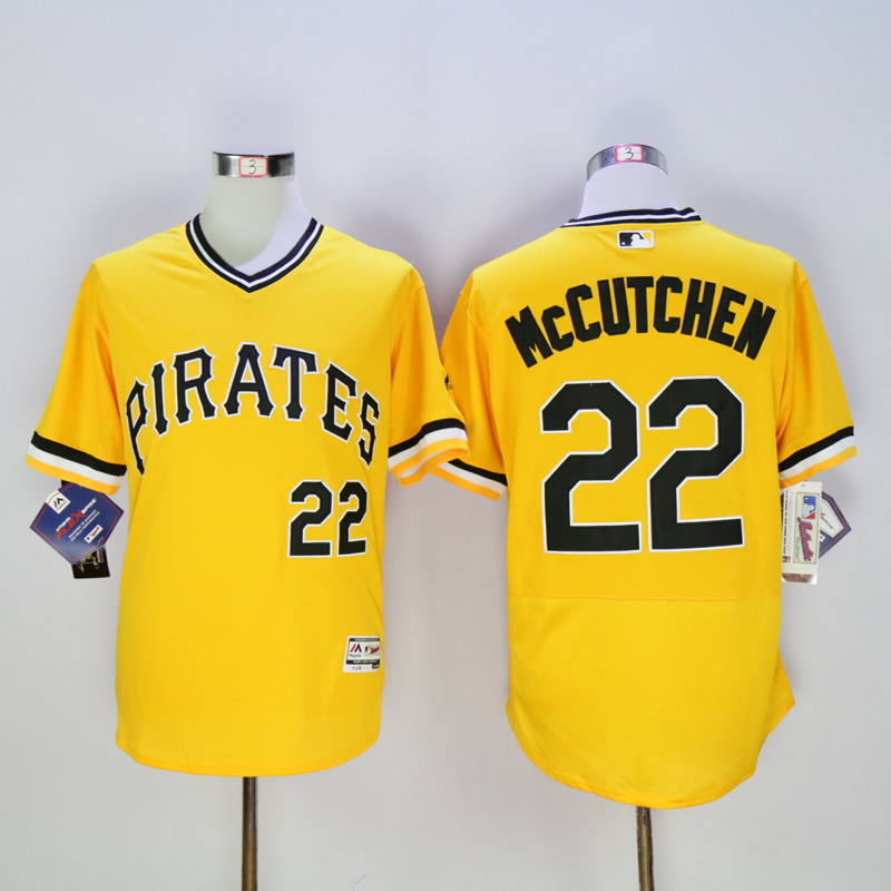 MLB Pittsburgh Pirates #22 McCutchen Yellow Pullover Jersey