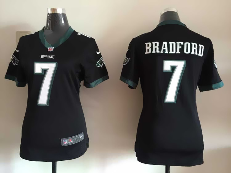 Women Nike Philadelphia Eagles #7 Bradford Black Jersey